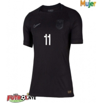 Camiseta Noruega Jorgen Strand Larsen #11 Visitante Equipación para mujer Mundial 2026 manga corta